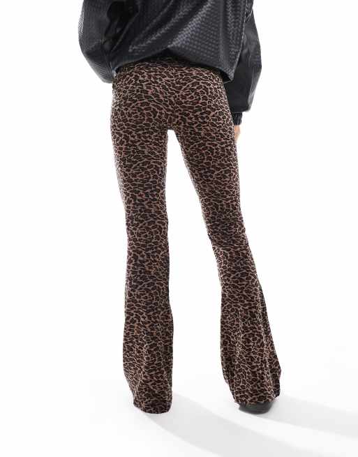 Leopard print best sale trousers asos