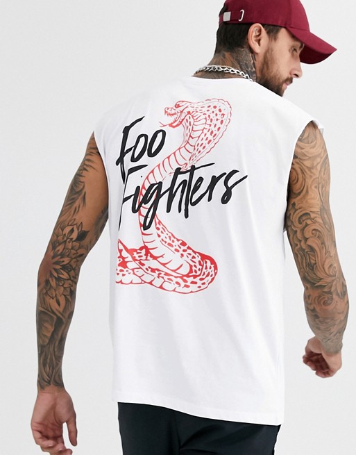 ASOS DESIGN Foo Fighters oversized sleeveless t-shirt