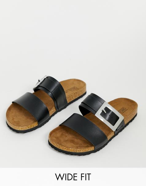 ASOS DESIGN – Fool For You – Schwarze Slider mit weiter Passform
