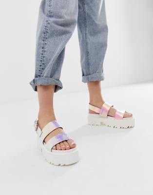 asos design foolish chunky flat sandals