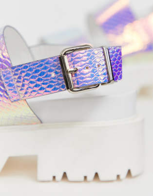 asos design foolish chunky flat sandals