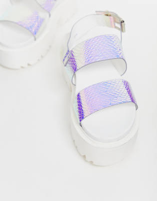 asos design foolish chunky flat sandals