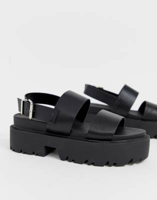 asos design foolish chunky flat sandals