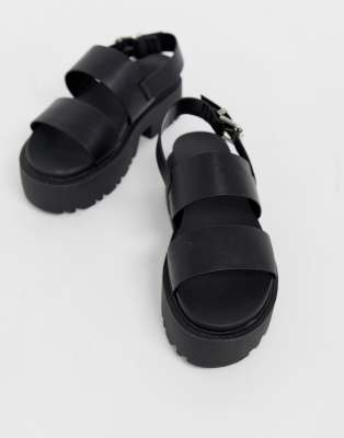 asos design foolish chunky flat sandals