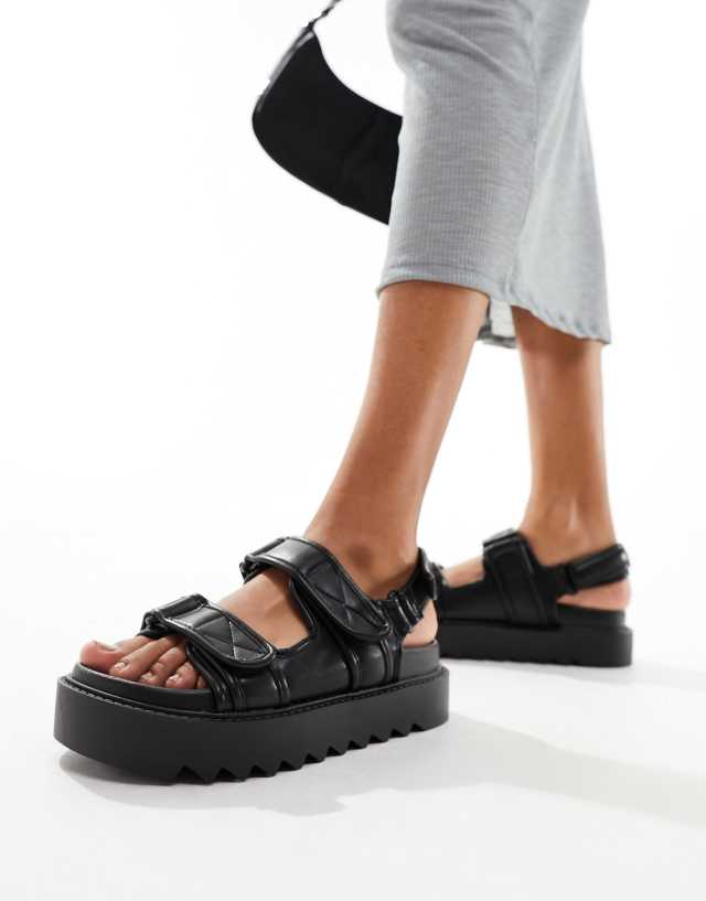 ASOS DESIGN - forecast sporty dad sandals in black