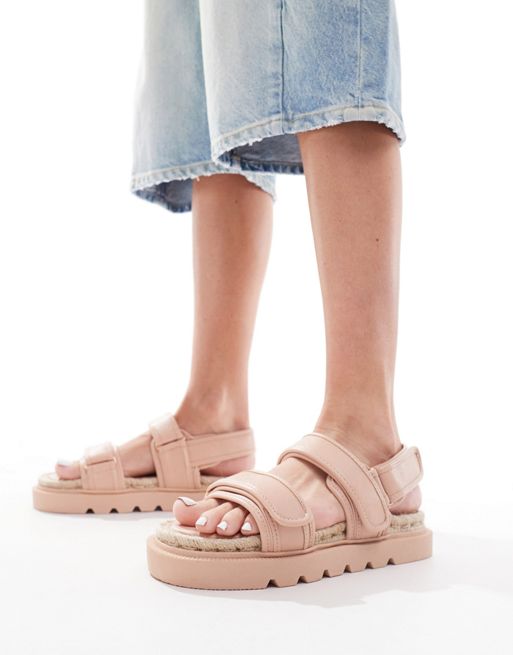 FhyzicsShops DESIGN Foreshadow sporty grandad espadrille sandals in pink