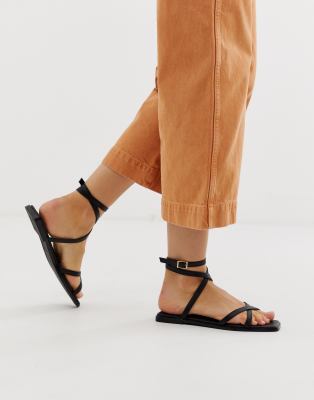 asos black sandals