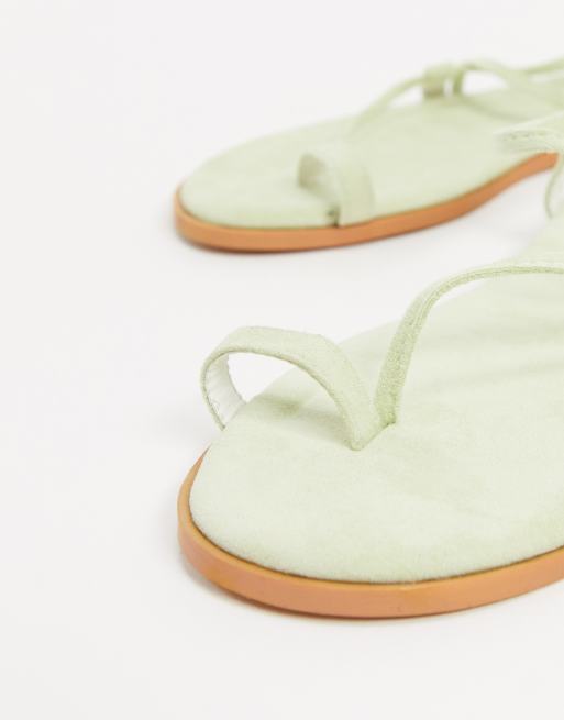 ASOS DESIGN - Forest - Sandali infra-alluce verdi minimal, 3 di 4