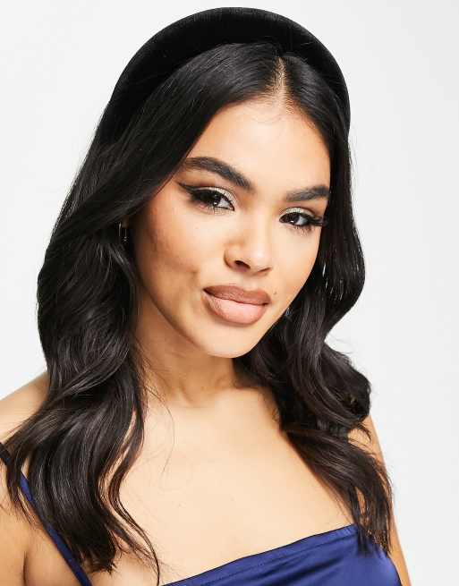 ASOS DESIGN - Foret hårbøjle i sort velour, 4 af 4