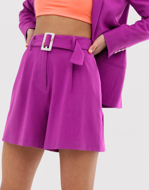 Purple on sale short suit