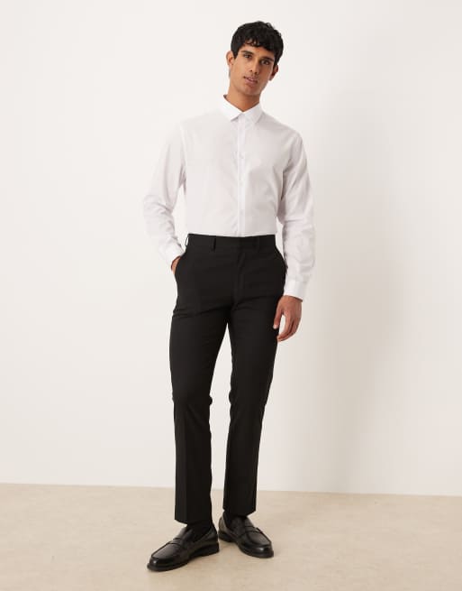 ASOS DESIGN formal easy iron poplin regular shirt in white, 2 of 5