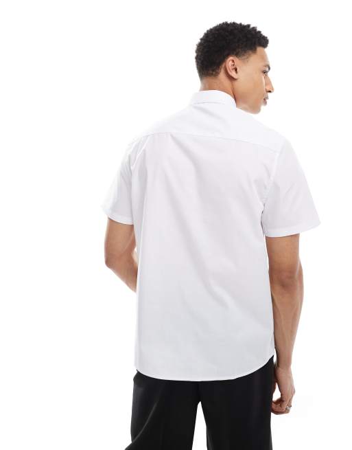 ASOS DESIGN formal easy iron regular shirt in white, 3 of 4