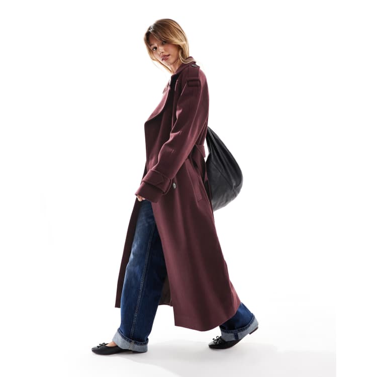 Asos long wool coat best sale