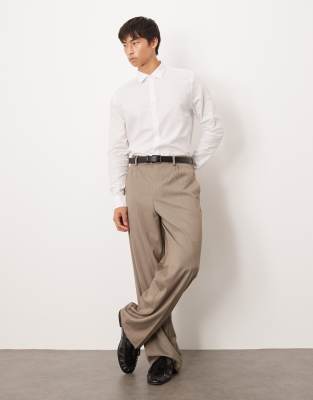 Asos Design Formal Linen Blend Regular Shirt