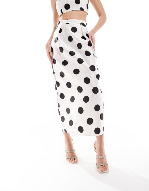 ASOS DESIGN formal midi skirt co ord in spot print ASOS