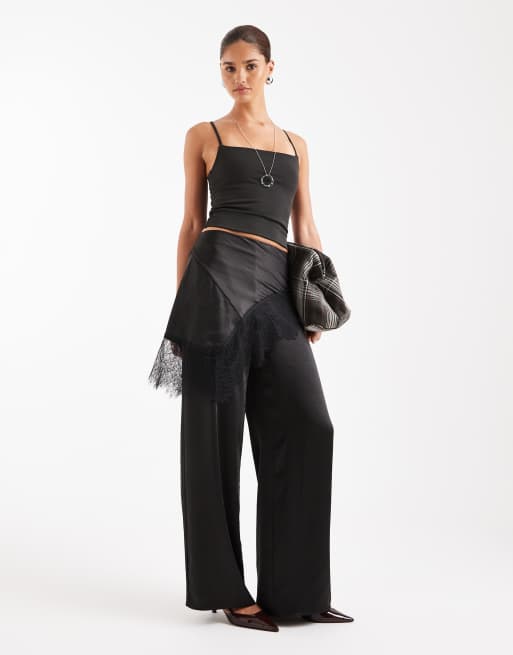 ASOS DESIGN – Formendes Cropped Camisole-Top in Schwarz , 2 von 4