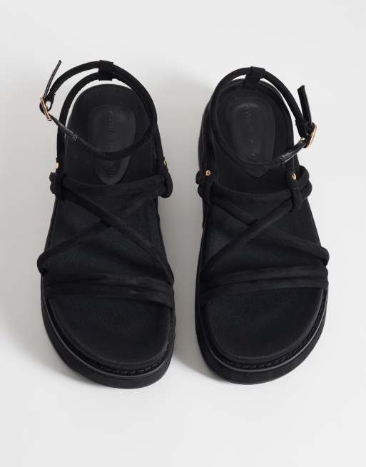 ASOS DESIGN - Fortitude - Sandales à semelle plateforme et lanières - Noir, 3 de 4