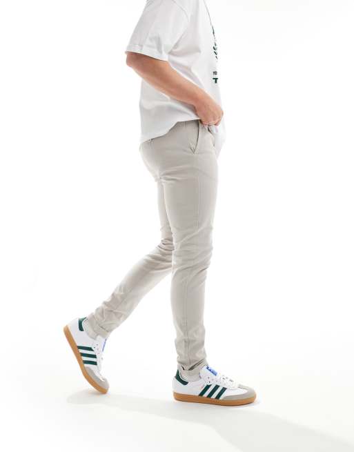 ASOS DESIGN - Forvaskede beige skinny-chinos
