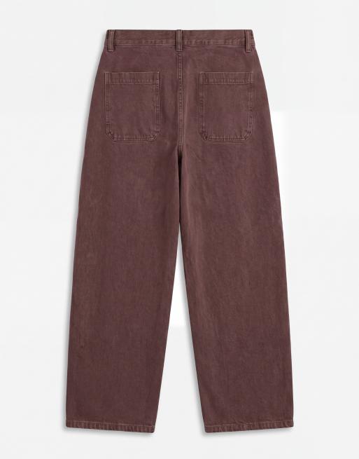 ASOS DESIGN - Forvaskede brune jeans med brede ben, 7 af 9