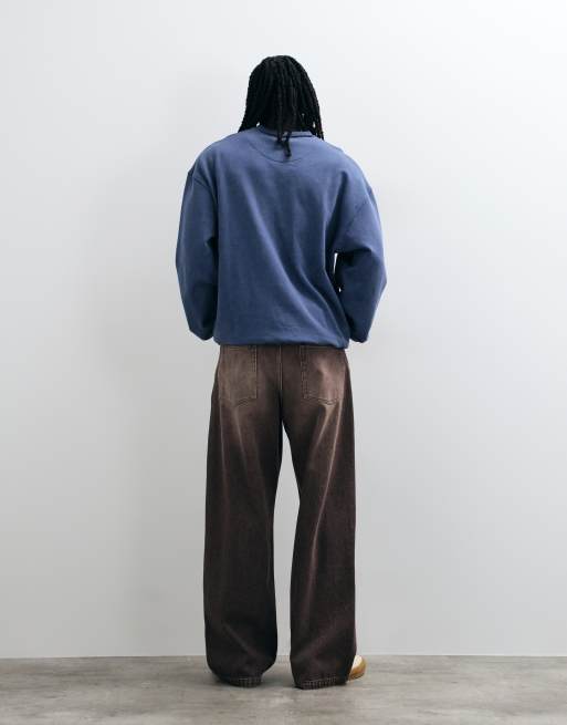 ASOS DESIGN - Forvaskede brune posede jeans, 3 af 5