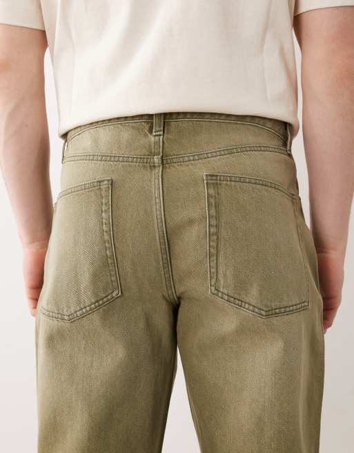 ASOS DESIGN - Forvaskede grønne jeans med lige ben, 4 af 5
