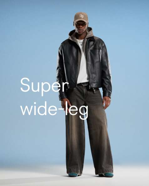 ASOS DESIGN - Forvaskede sorte jeans med ekstra brede ben og brun farve - view 1