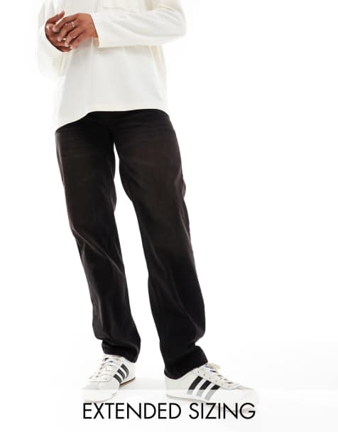 ASOS DESIGN - Forvaskede sorte jeans med lige ben og brun toning - view 1
