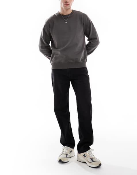 ASOS DESIGN - Forvaskede sorte jeans med lige pasform - view 1