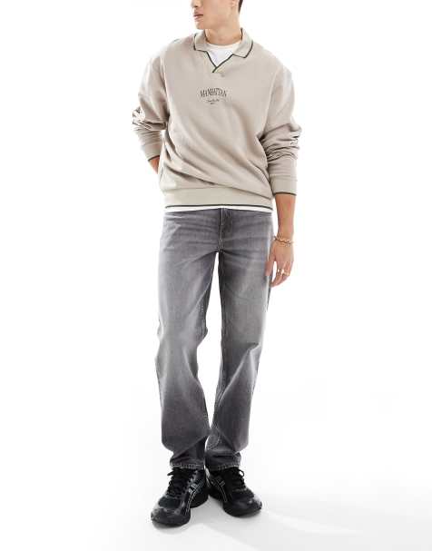 ASOS DESIGN - Forvaskede sorte jeans med stretch og lige ben - view 1