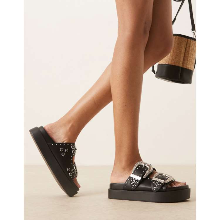 MEDI WESTERN BUCKLE SANDALS ブラック Mサイス MEDI WESTERN BUCKLE SANDALS ブラック
