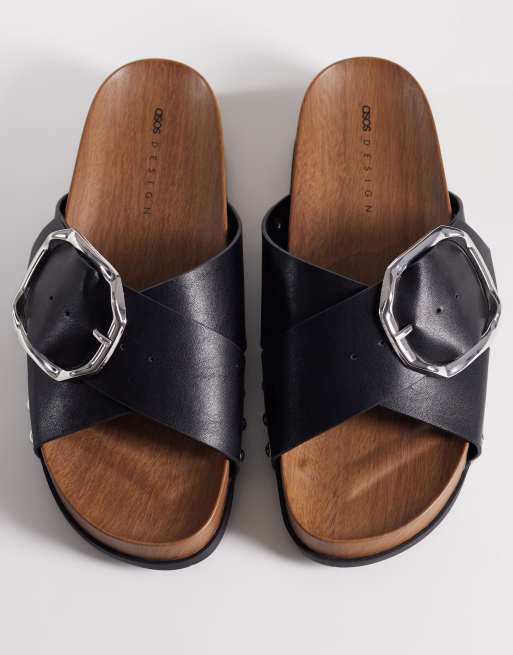 ASOS DESIGN – Foster – Svarta sandaler med öppen häl, 3 av 4