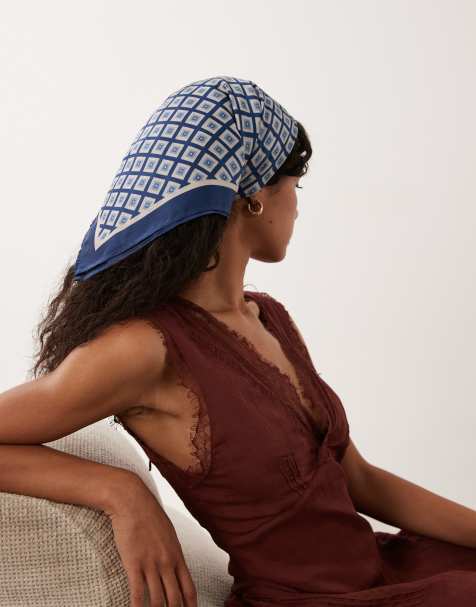ASOS DESIGN - Foulard blu con stampa bandana - view 1