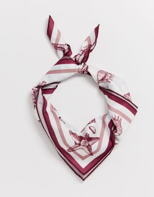 Imprimé Coquillages Et À Cou Asos DesignFoulard Tête EI29YWDH