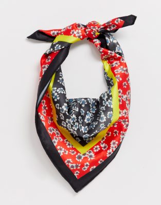 Asos Tête Fleurs Cou Petites DesignFoulard Multicolore À Et N0O8mvnw