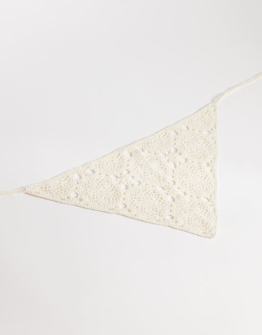 ASOS DESIGN - Foulard crema in maglia all'uncinetto, 3 di 3