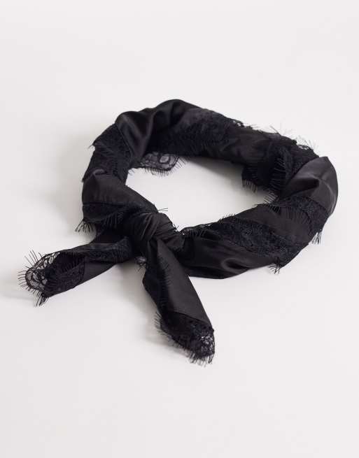 Foulard En Dentelle Noire – Occasion – Accessoire élégant