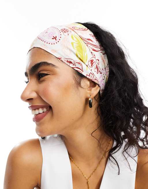ASOS DESIGN - Foulard fin à motif cachemire - Blanc, 4 de 4