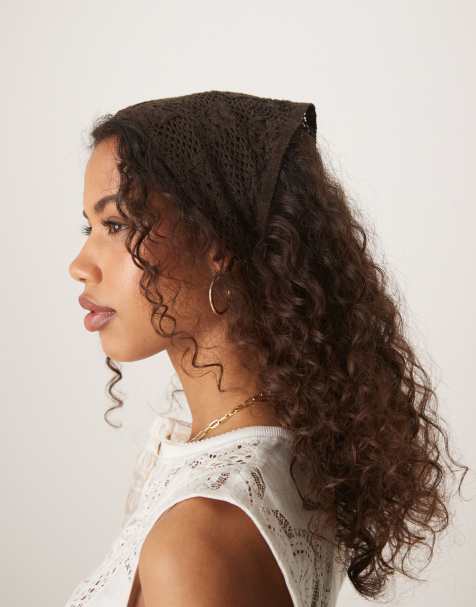 ASOS DESIGN - Foulard marrone multiposizione all'uncinetto - view 1
