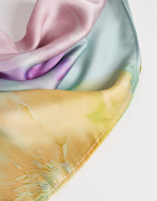 ASOS DESIGN - Foulard medio a fiori gonfiati, 3 di 4