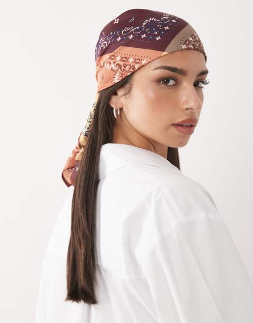 ASOS DESIGN - Foulard medio con stampa bandana multicolore
