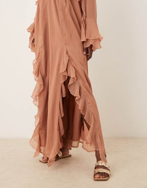 ASOS DESIGN Found flat mules with stones in gold, 2 of 4