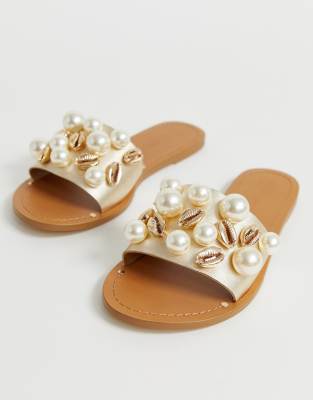 asos embellished flat sandals