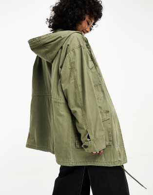 ASOS DESIGN utility jacket in khaki