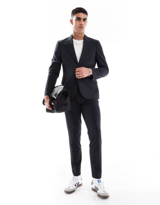 Asos Design Four Way Stretch Skinny Suit Jacket In Black