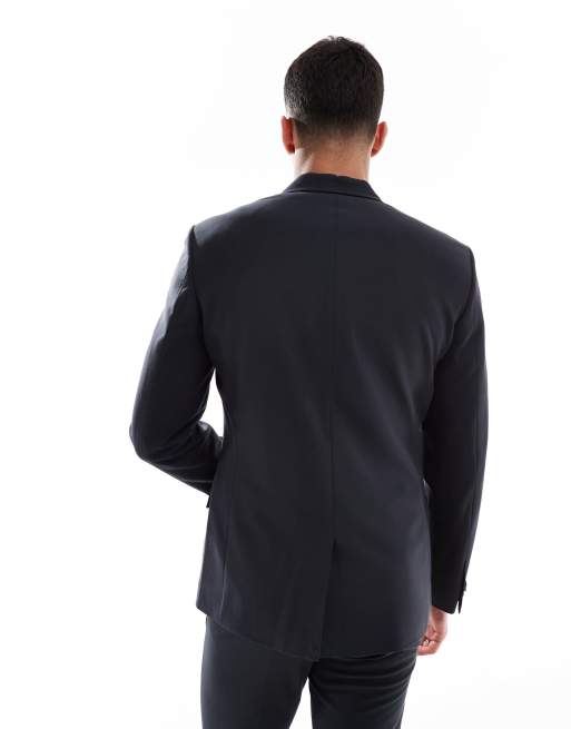 ASOS DESIGN four way stretch skinny suit jacket in black