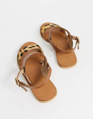 asos leopard print sandals