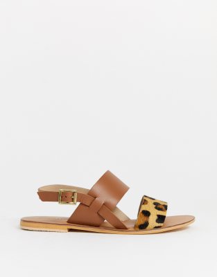 asos leather sandals