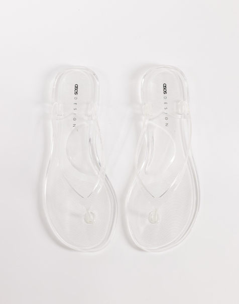 ASOS DESIGN – Foxton – Genomskinliga flip flops i jelly - view 1