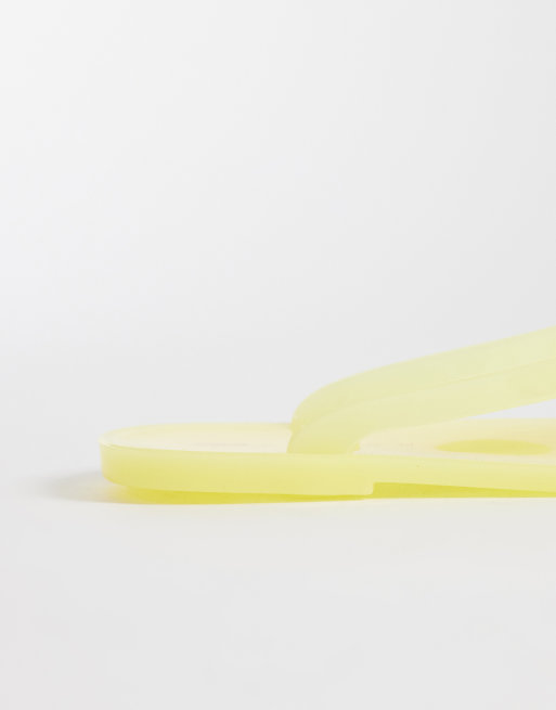 ASOS DESIGN – Foxton – Gula flip flops i jelly, 4 av 4