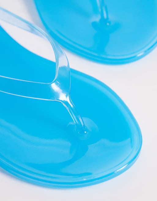 ASOS DESIGN – Foxton – Niebieskie gumowe klapki japonki, 4 z 4
